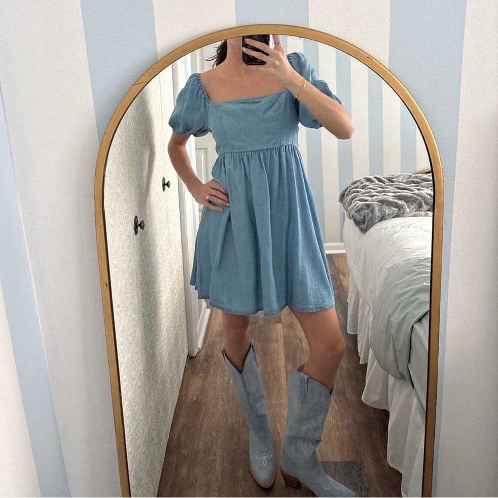Denim Babydoll Dress